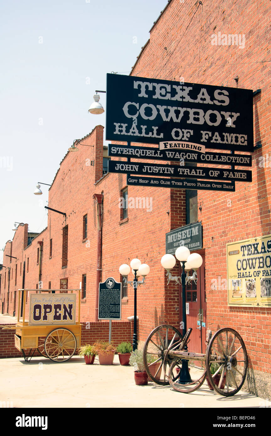 Texas Cowboy Hall of Fame at Stockyards, Fort Worth, Texas Stock Photo