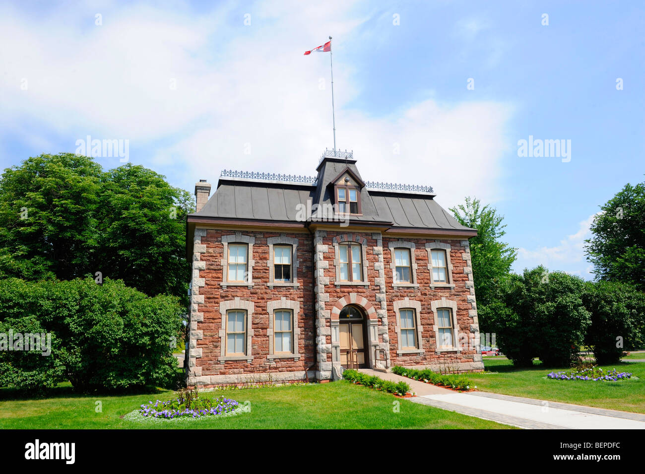 Soo Locks museum post office administration building canal