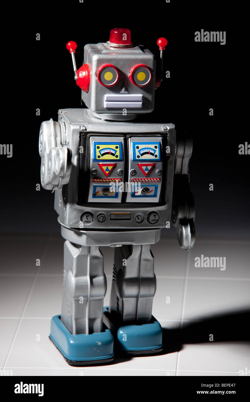 Vintage tin robot sales