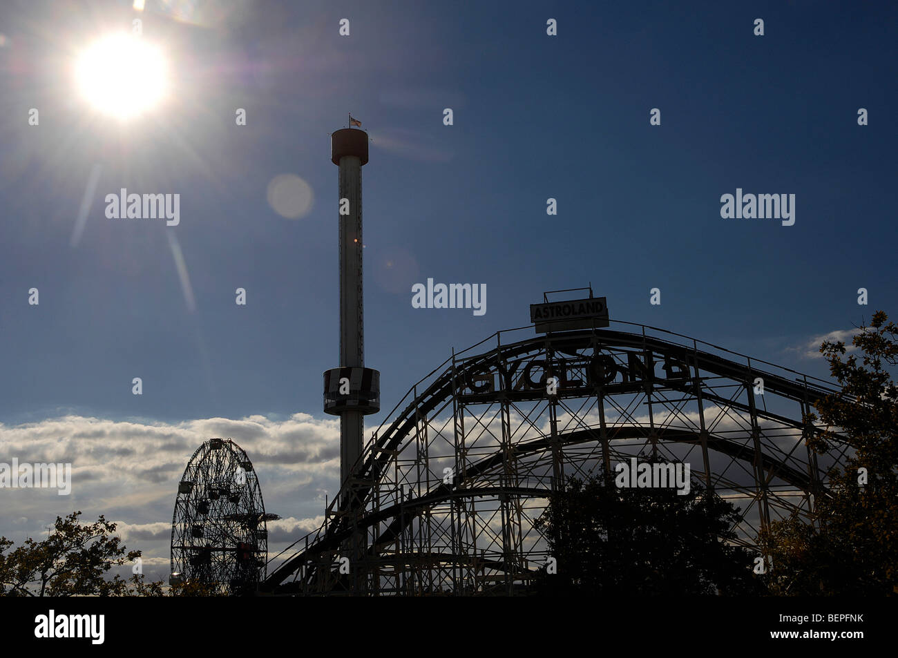 Astroland cyclone funfair coney island hi-res stock photography and ...