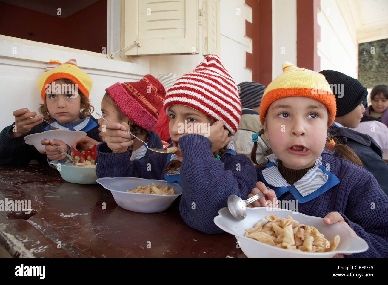 EGYPT Children's Home and School for orphans and disadvantaged children of Christian Coptic background, located in Marriot Villa Stock Photo