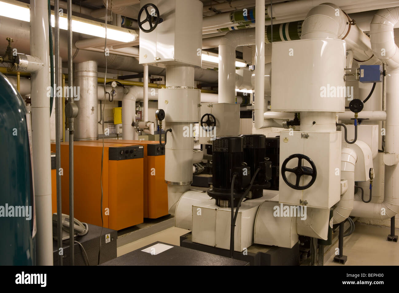 Air conditioning plant room for an office building Stock Photo Alamy