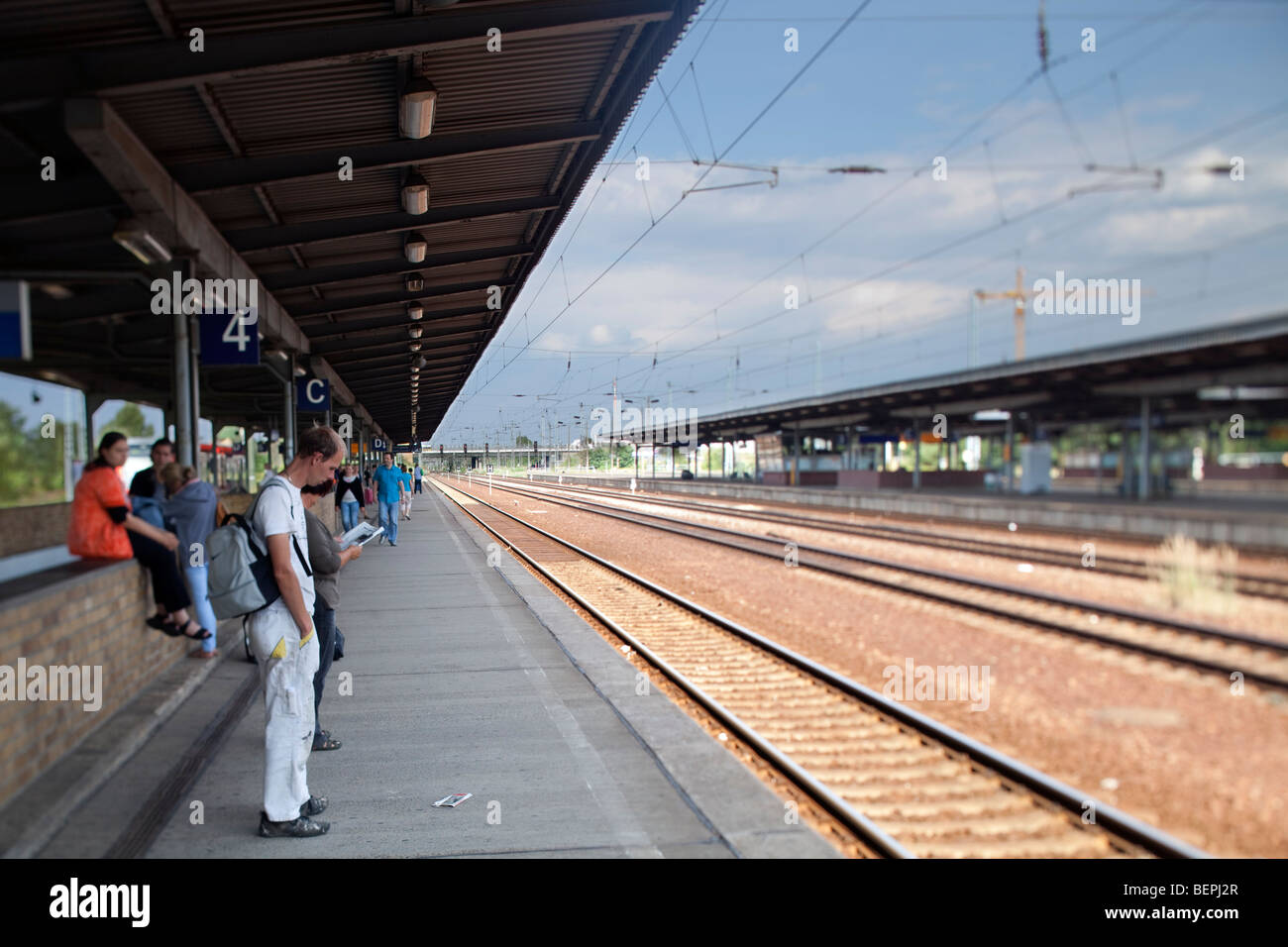 Sch nefeld railway station, Germany Stock Photo