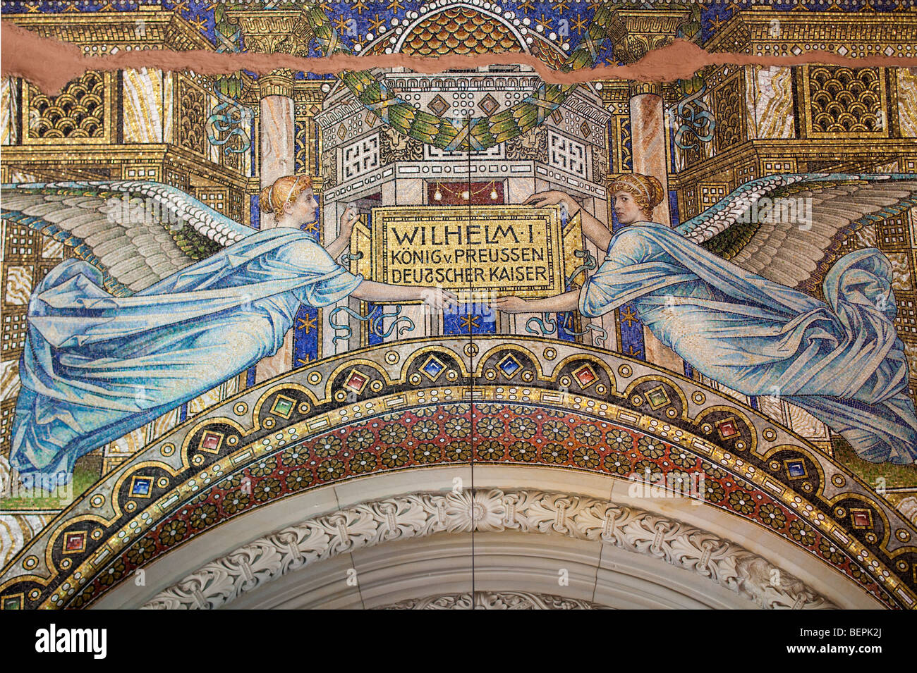 Mosaic from the Kaiser Wilhelm Memorial Church, Berlin, Germany Stock ...