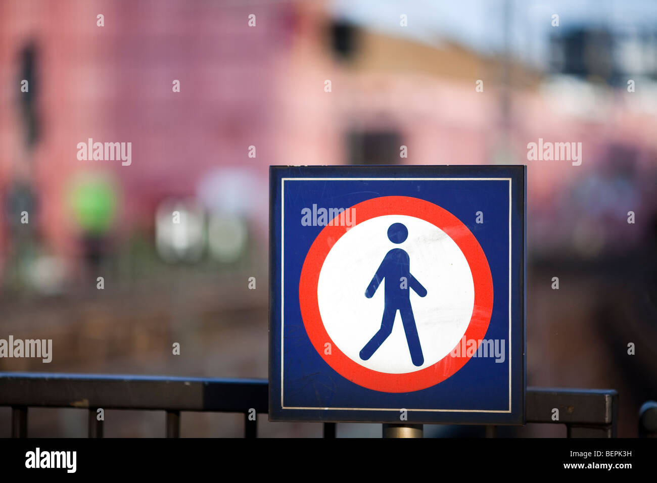 No pedestrian sign, Berlin, Germany Stock Photo - Alamy