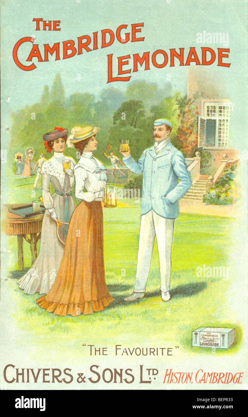 Chromolithographed advertising leaflet for The Cambridge Lemonade Stock