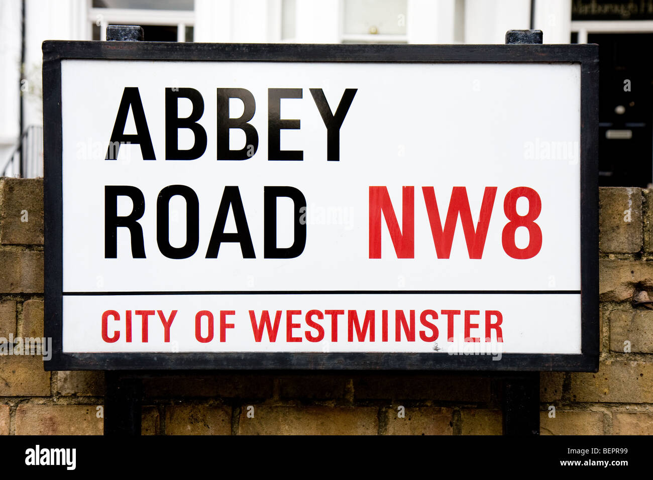 Abbey Road Sign Stock Photo