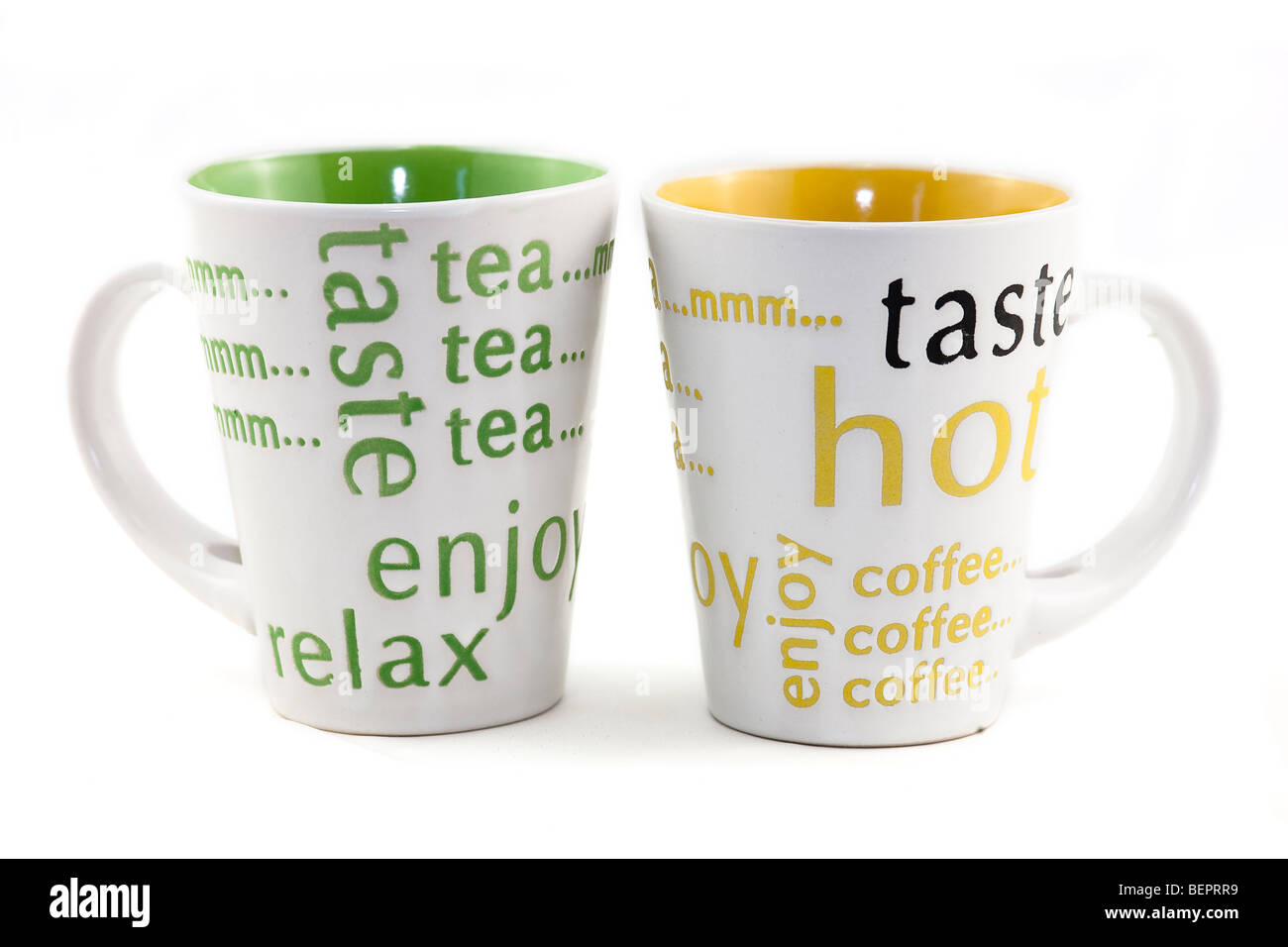 tea cup caffe espresso with coffee cup white background taste enjoy