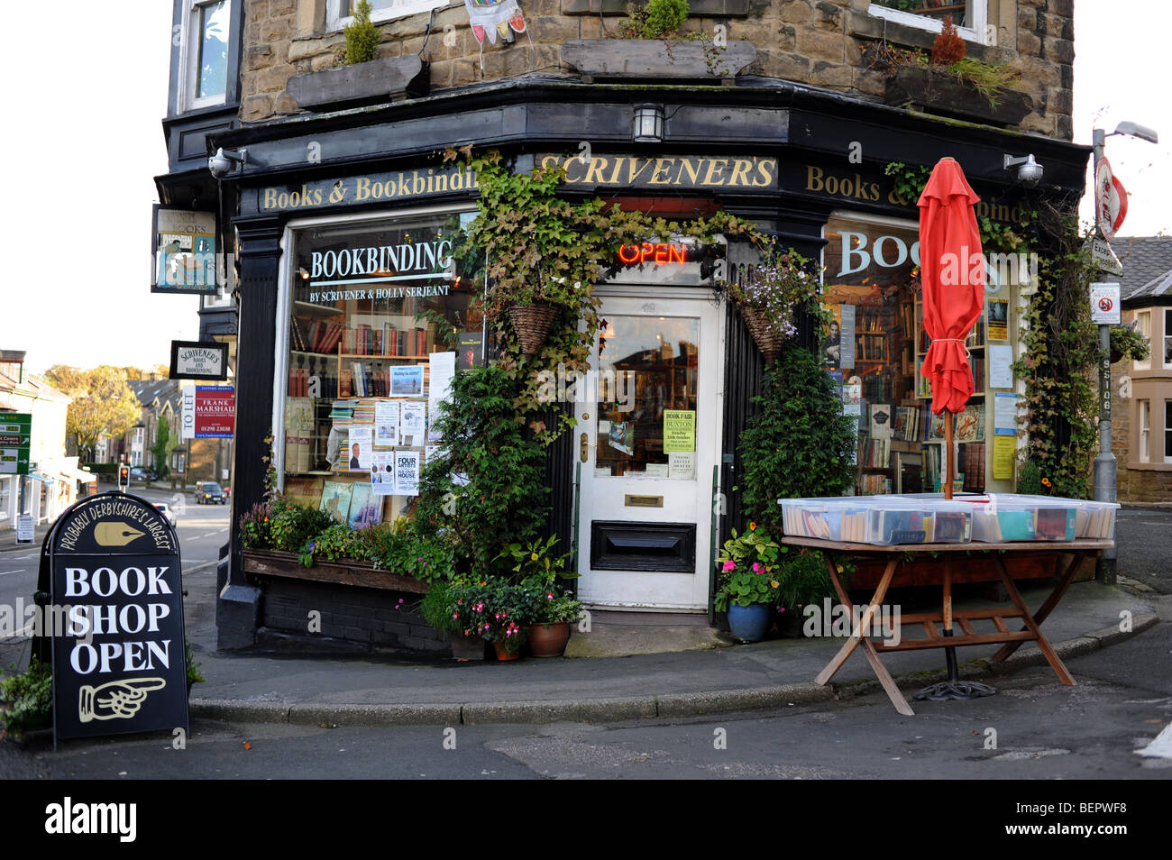 Scrivener's Book and Bookbinding Shop at Buxton Derbyshire UK Stock Photo Alamy