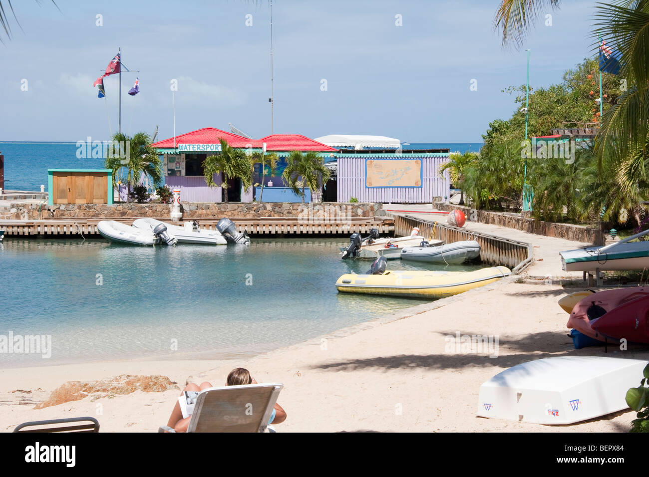 The Dinghy Dock at the Little Leverick Bay Marina Stock Photo - Alamy