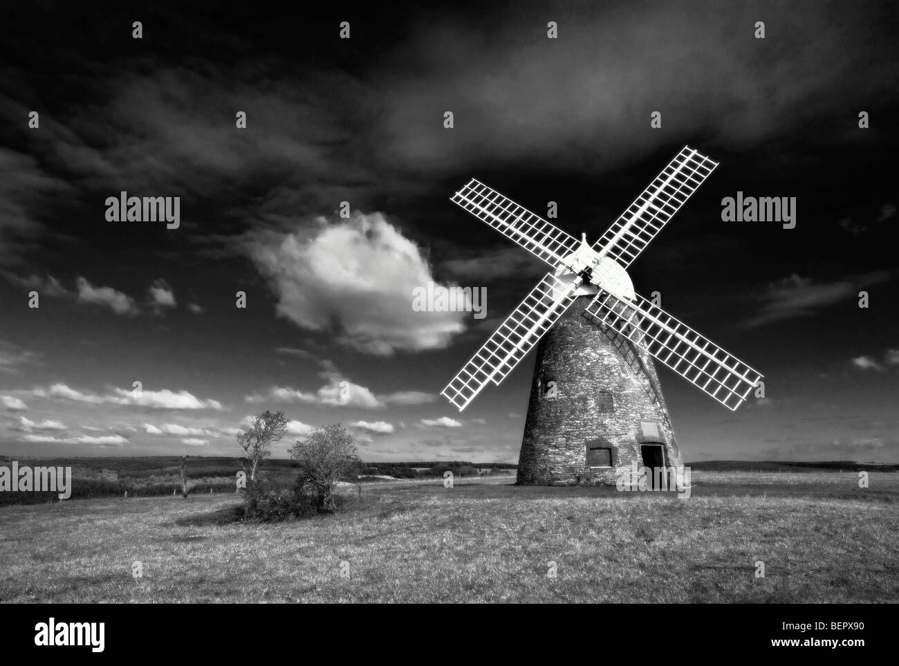 Black Windmill With Sails High Resolution Stock Photography and Images