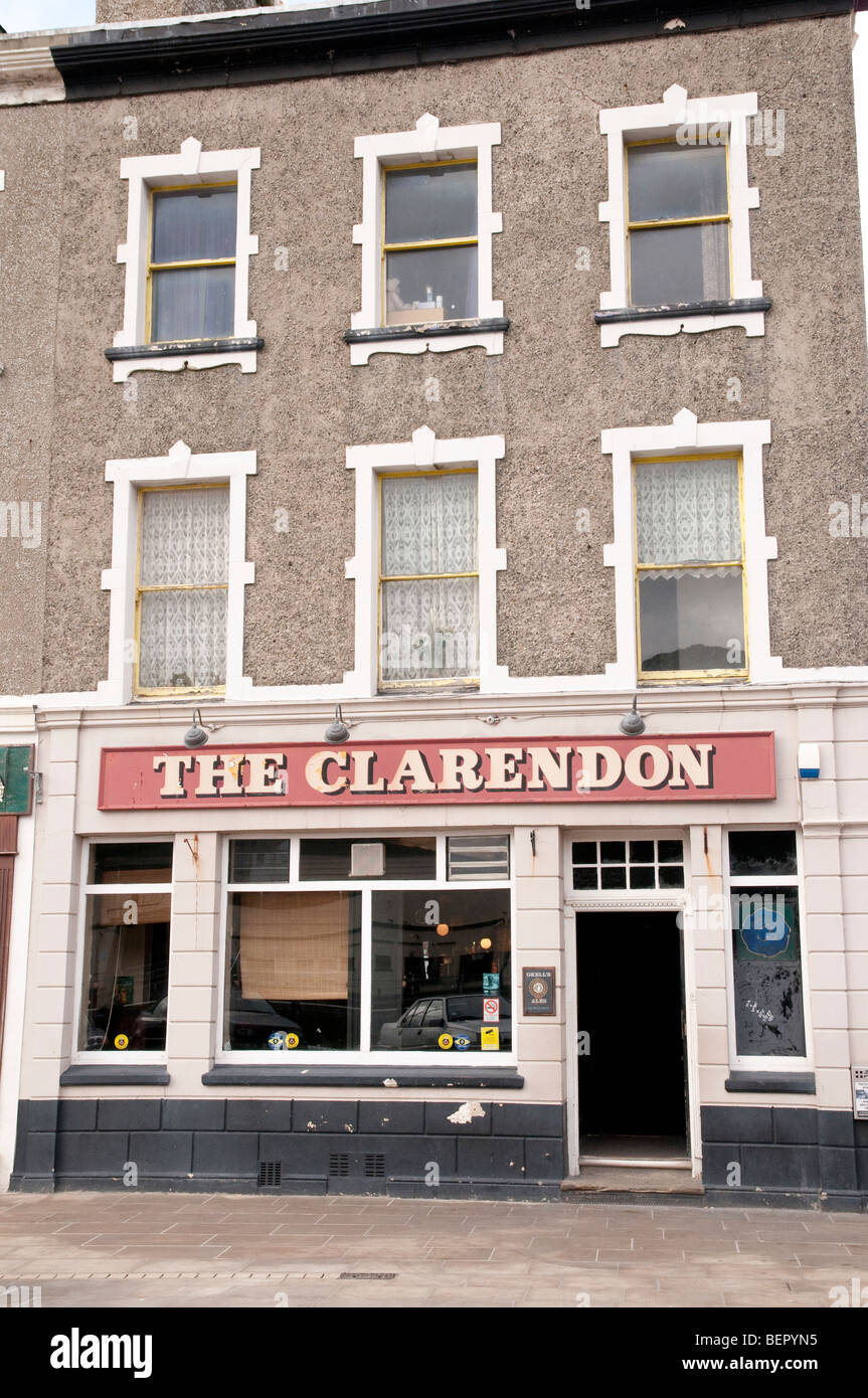 The Clarendon pub hotel in Douglas, Isle of Man. Stock Photo