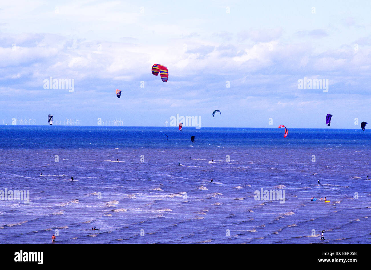 Para surfing parachutes surf offshore wind farm the wash hunstanton hi
