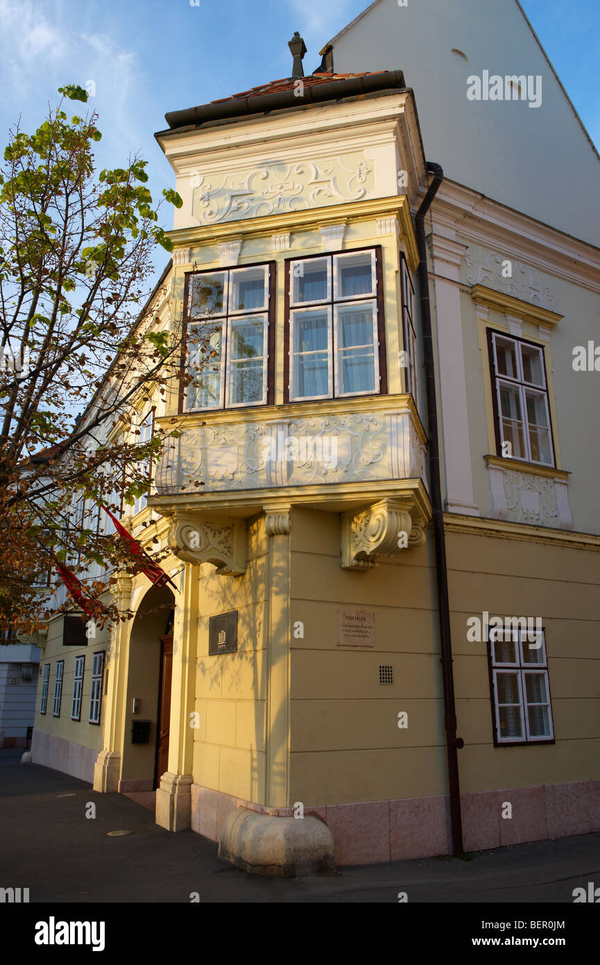 1620 Altabak House - Baroque with 18th century protruding balconies - ( Győr ) Gyor Hungary Stock Photo