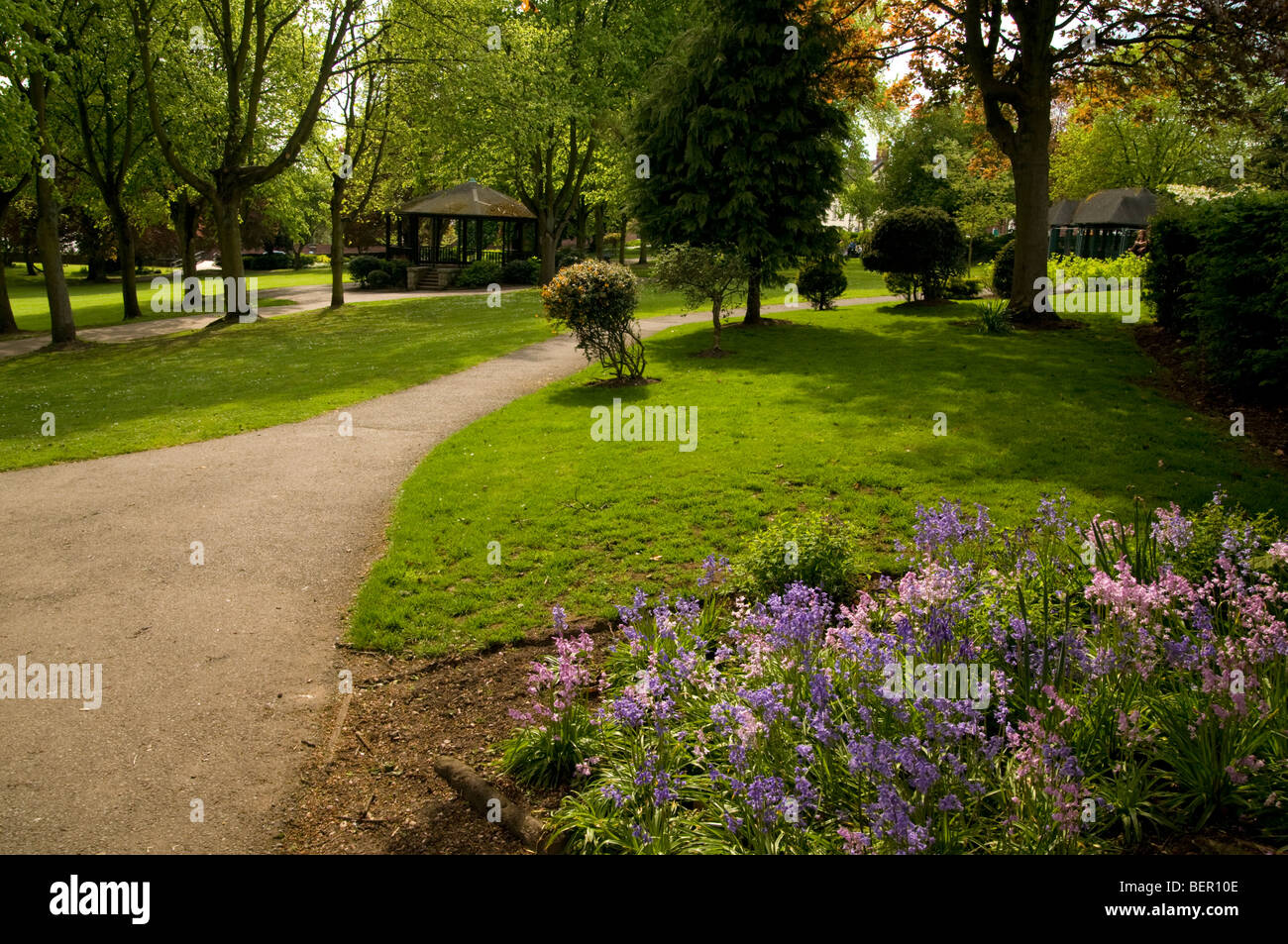 Park and Gardens at Ashbourne in Derbyshire England Stock Photo