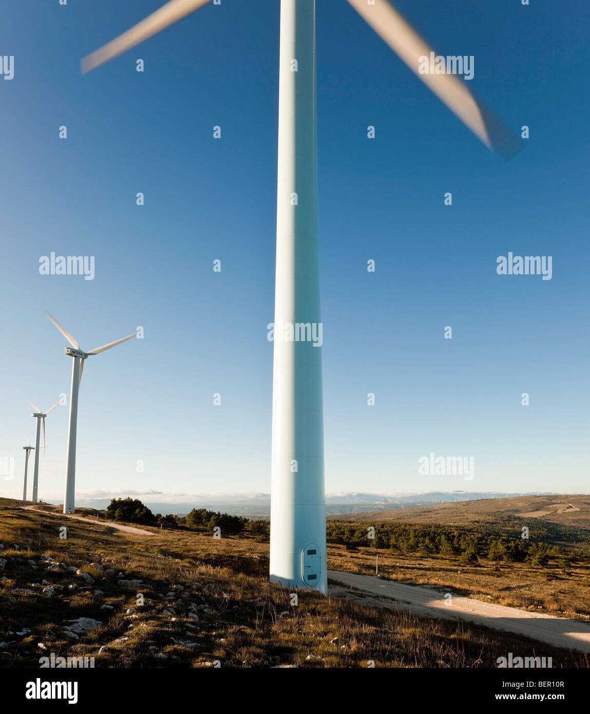 Windmills Burgos Spain Stock Photo