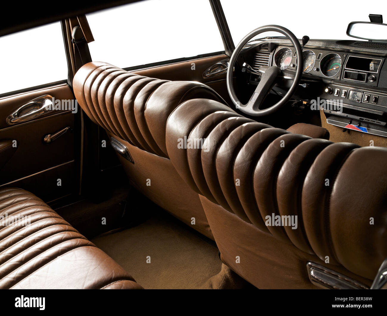 Citroen DS Interior Shot in Studio Pallas Stock Photo