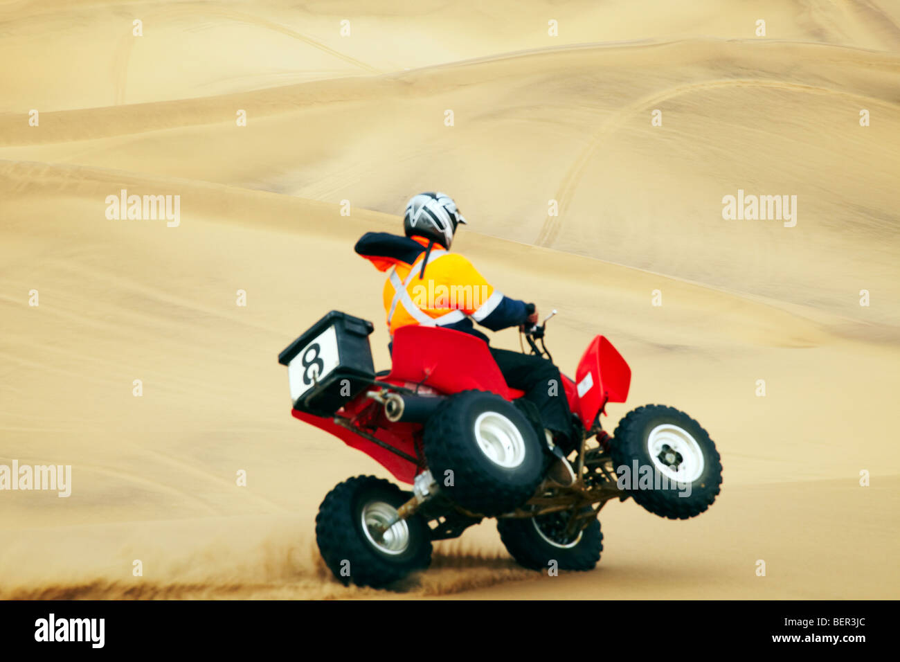 Quad biking in sand dunes, Swakopmund, Namibia Stock Photo Alamy