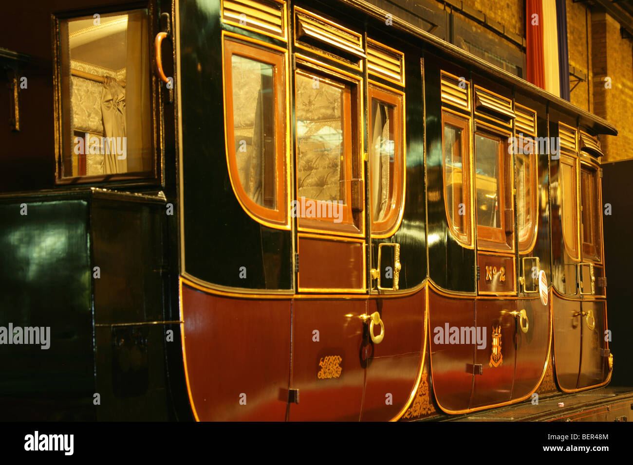 Queen Adelaide's saloon No 2 carriage, at the National Railway Museum’s