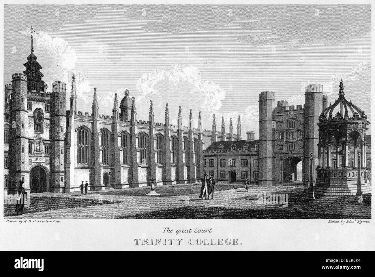 Trinity College, Cambridge, Great Court Stock Photo