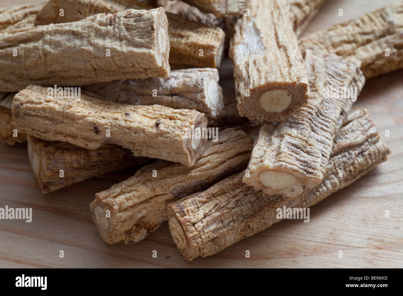 Chinese herbal medicine, one ingredient, possibly a ginseng root Stock Photo