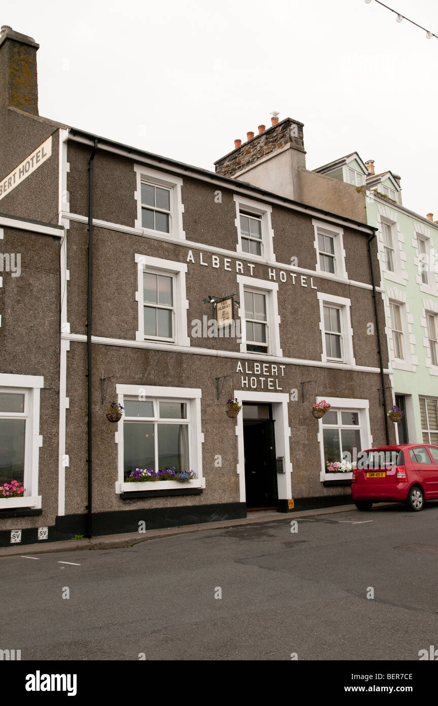 The Albert Hotel, a pub and bar in Port St Mary Isle of Man. Stock Photo