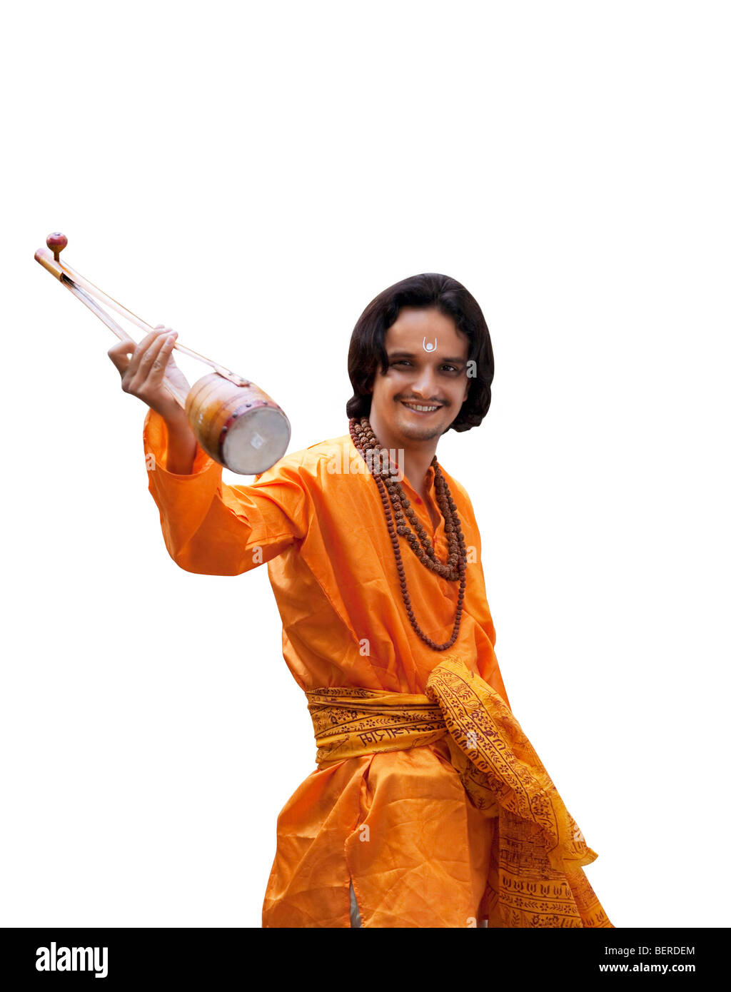 Minstrel holding an ektara Stock Photo Alamy