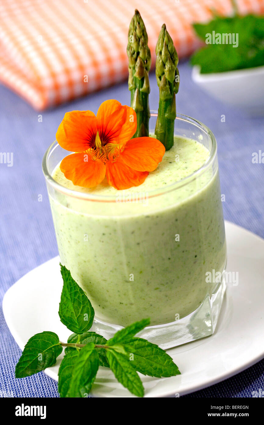 Asparagus cream. Recipe available Stock Photo Alamy
