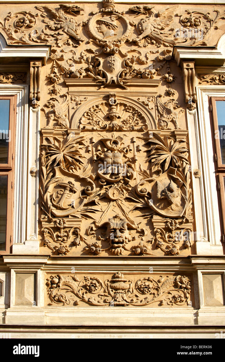 Zsolnay architectural features on Pecs  - European Cultural City of The Year 2010 , Hungary Stock Photo