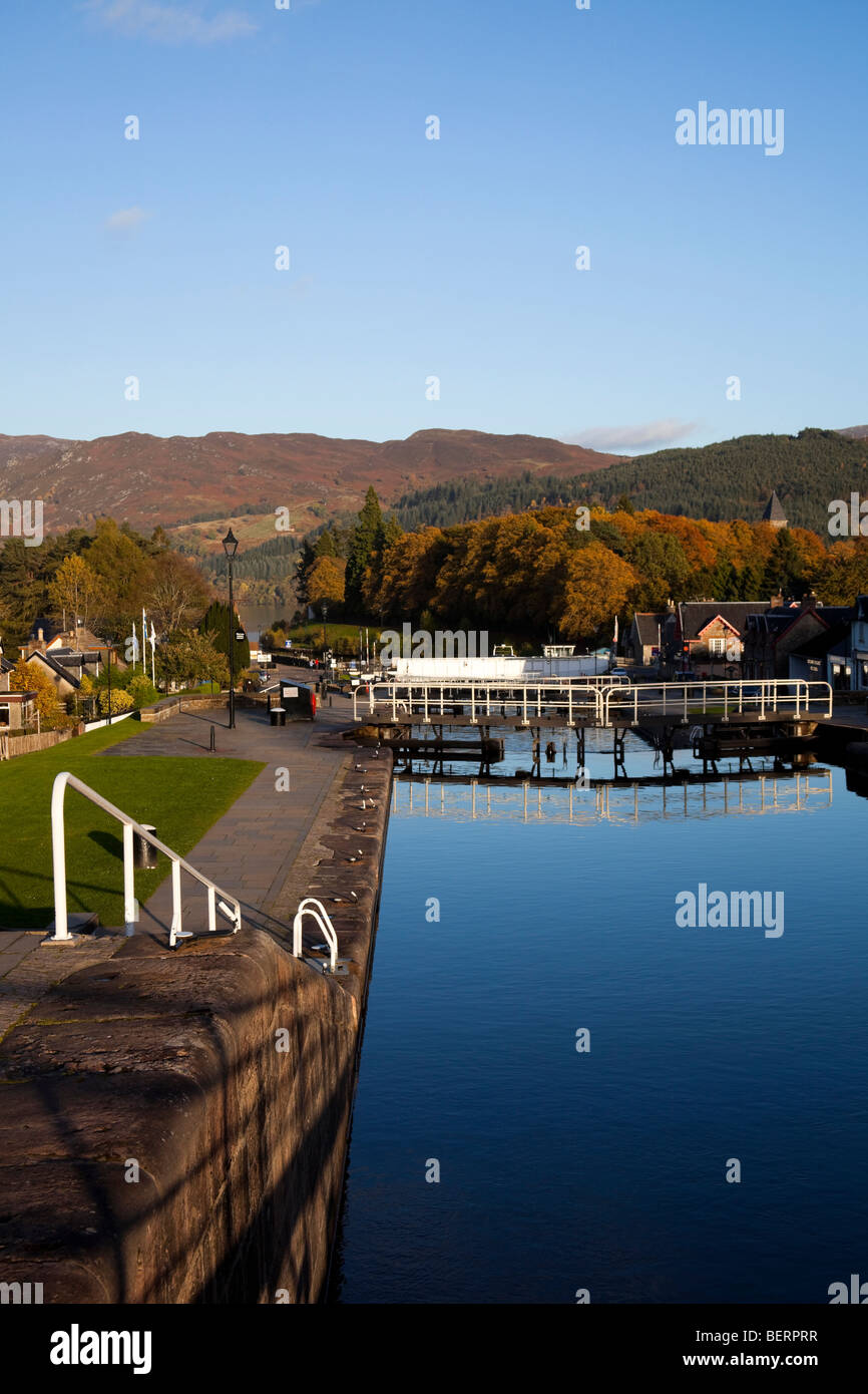 Fort Augustus, Caledonian Canal Lock Gates Scotland UK Europe Stock