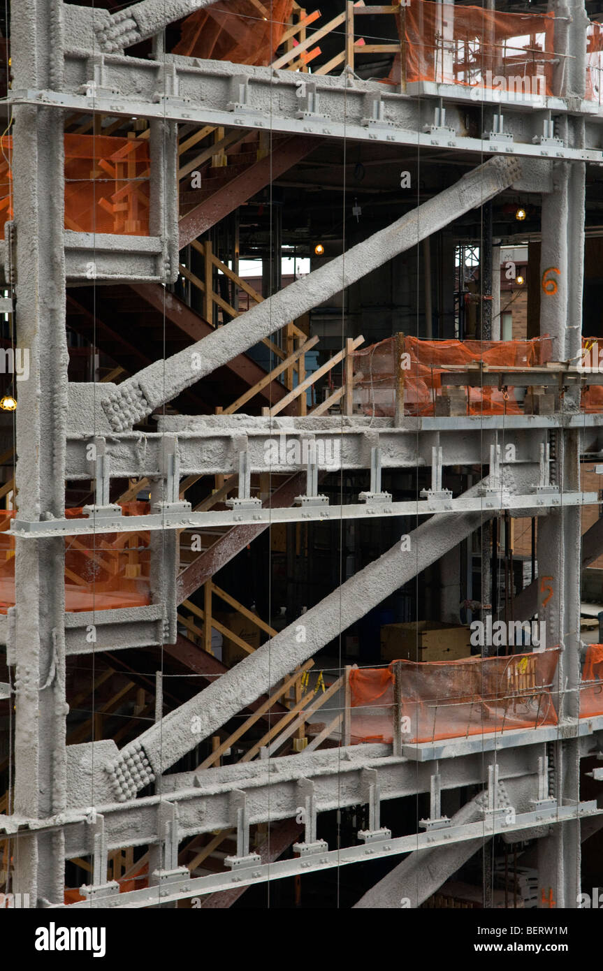 A school under construction in Battery Park City on Saturday, October 10, 2009. (© Frances M. Roberts) Stock Photo