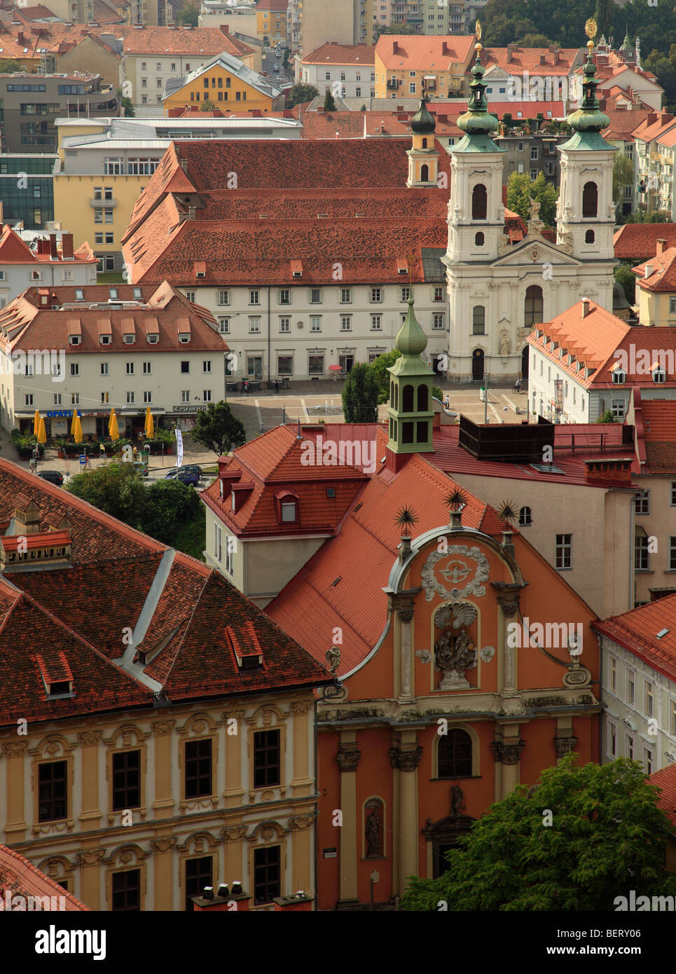 Austria Graz Old Town General Aerial View Stock Photo Alamy