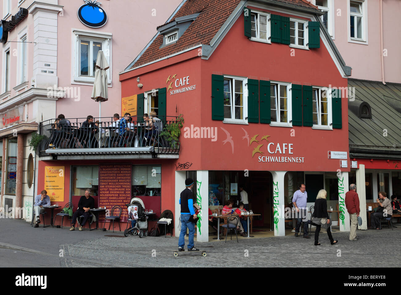 Austria, Graz, street cafe, people, leisure Stock Photo - Alamy