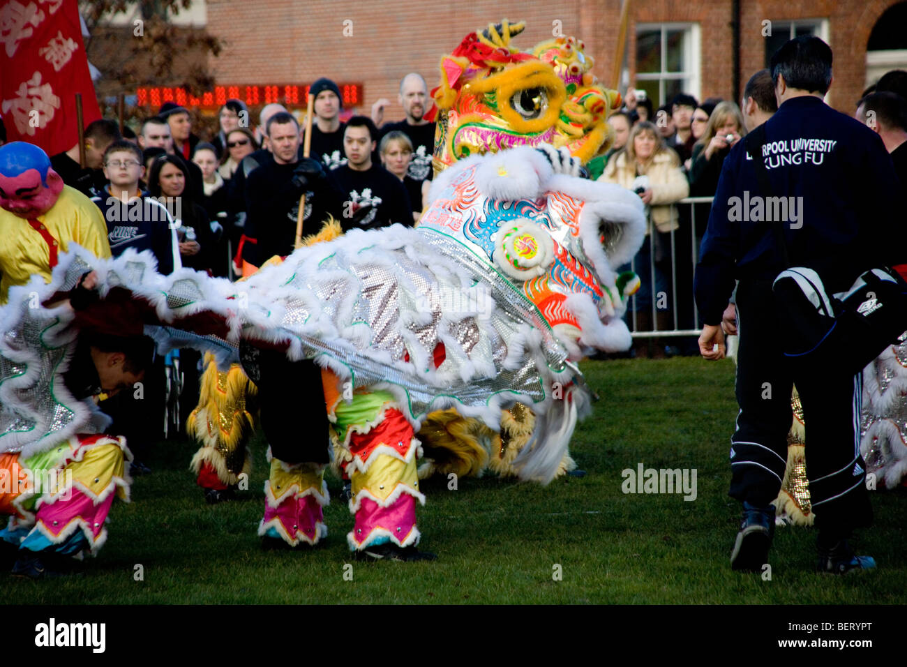 Chinese New Year celebrations in the Chinese centre of Liverpool in