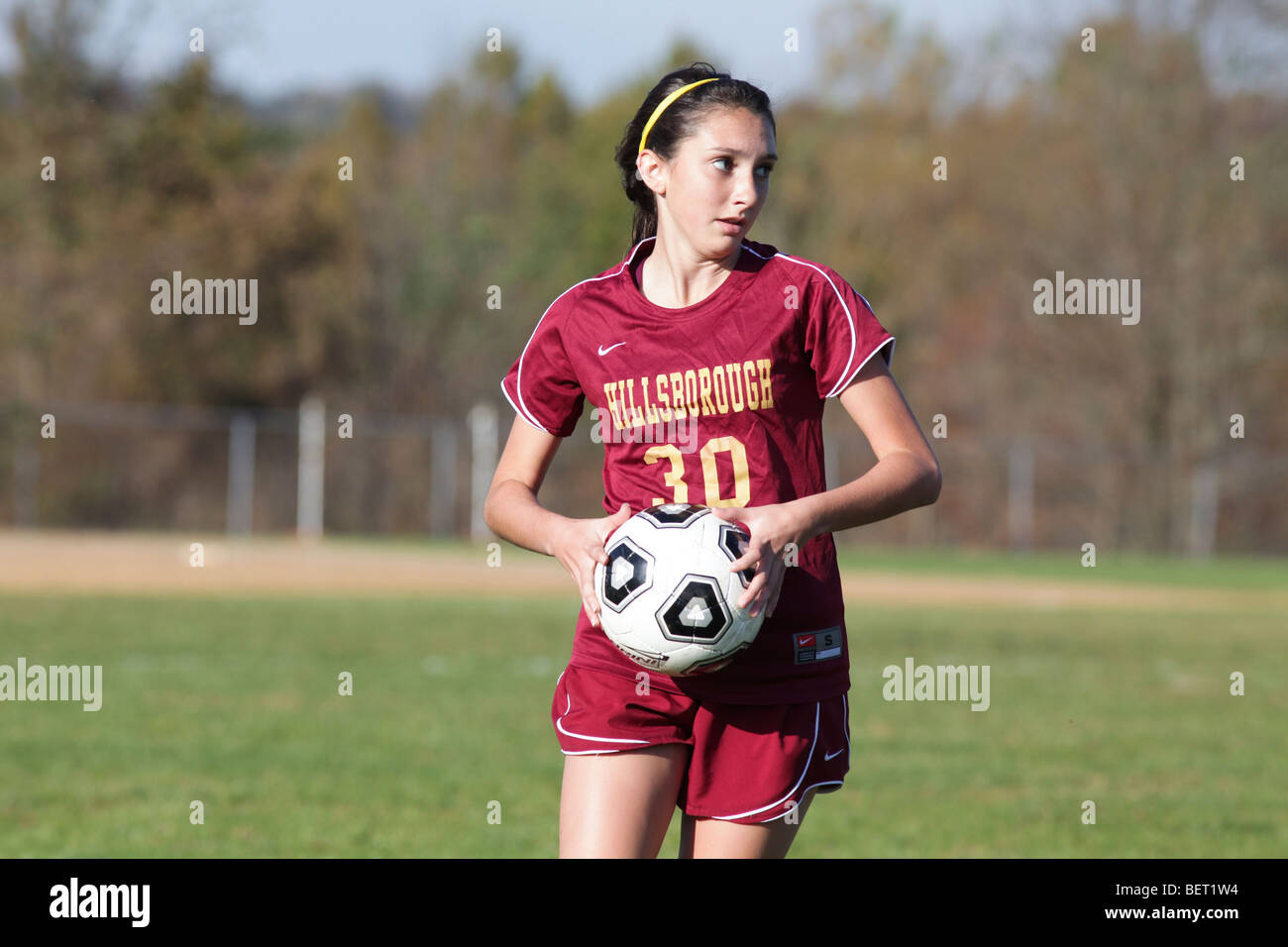 Teenage Girls Playing High School Soccer Football Stock Photo Alamy Teenage Girls Playing High School Soccer Football Stock Photo Alamy
