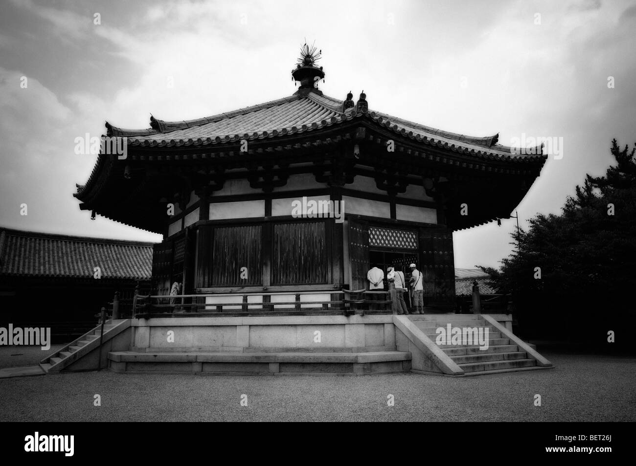 Yumedono (Hall of Dreams). To-in area. Horyu-ji complex. Ikaruga. Nara Prefecture. Kansai (aka Kinki) region. Japan Stock Photo