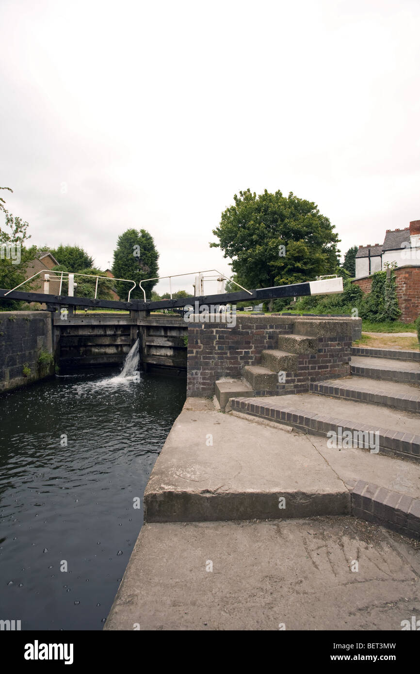 lock gates of a canal Stock Photo - Alamy