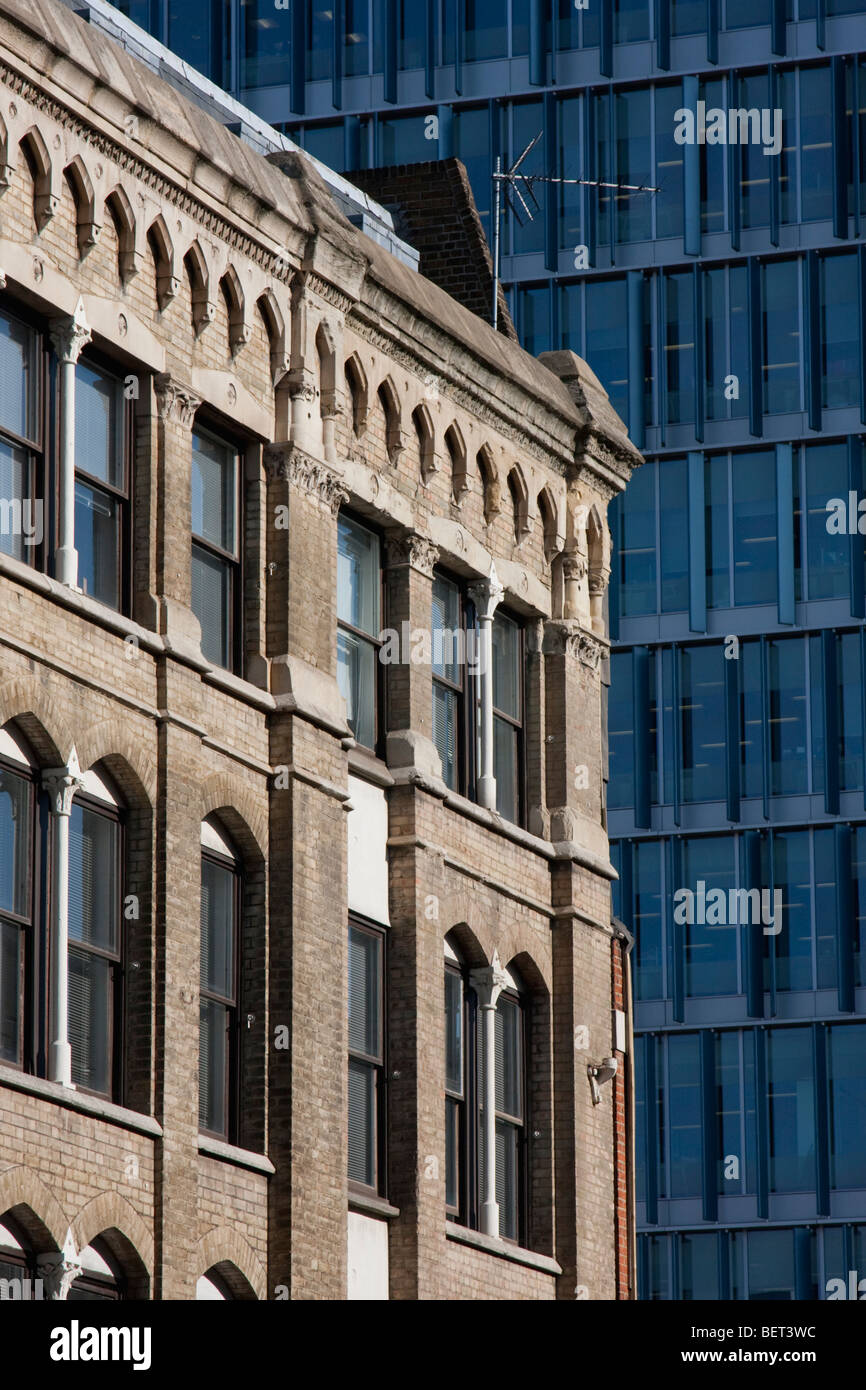 Contrasting building styles in Southwark, London England Stock Photo