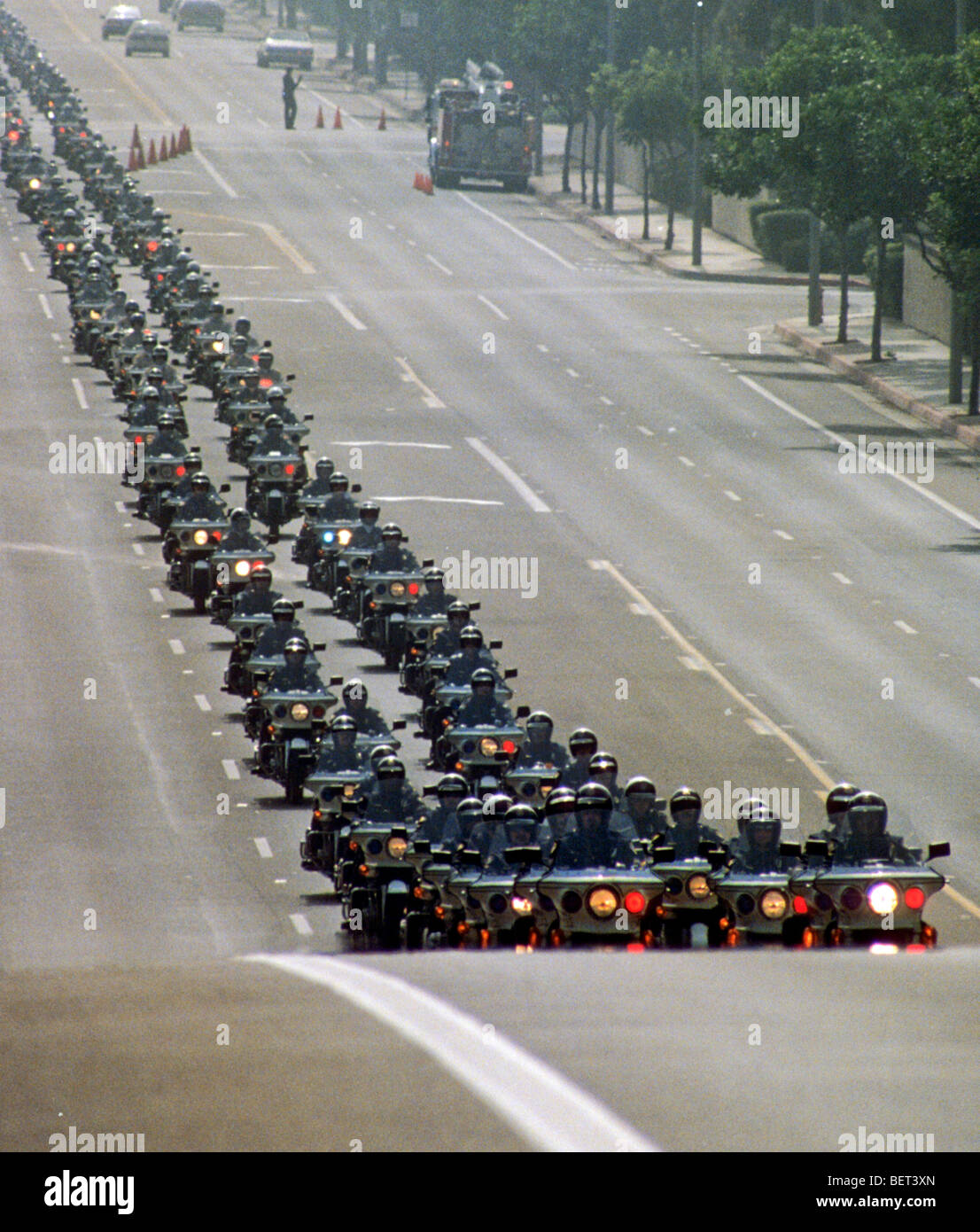 Funeral procession of police officer who died in action Stock Photo Alamy