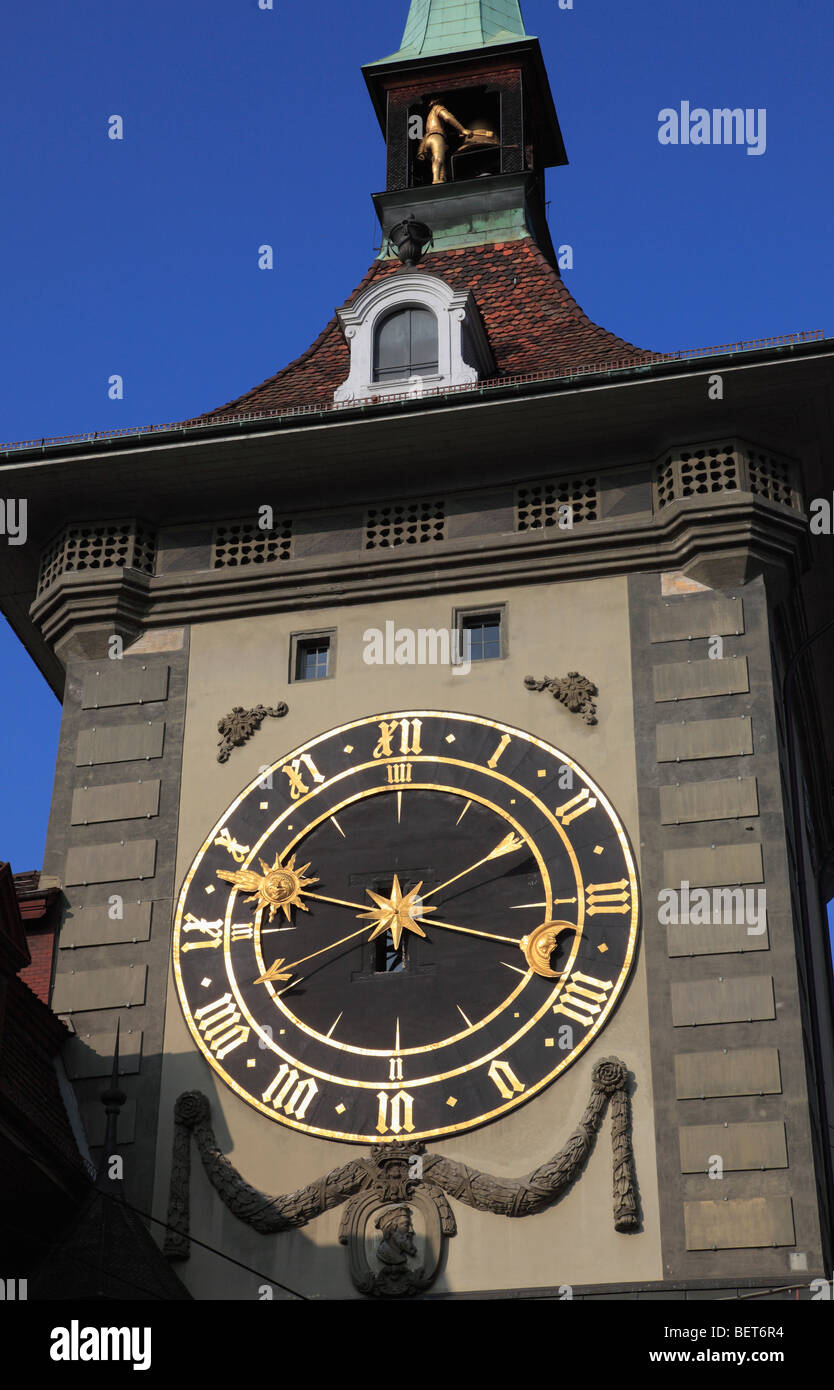 Switzerland, Berne, clock tower Stock Photo Alamy