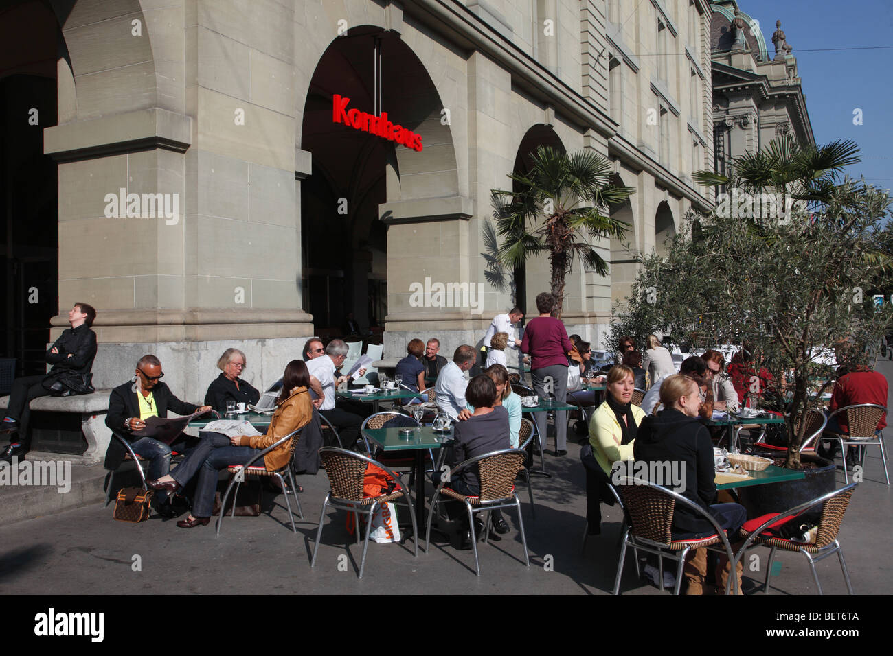 Switzerland, Berne, street cafe, people, leisure Stock Photo Alamy