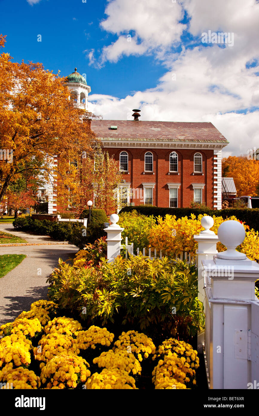 Autumn in Woodstock with Windsor County Courthouse, Woodstock Vermont