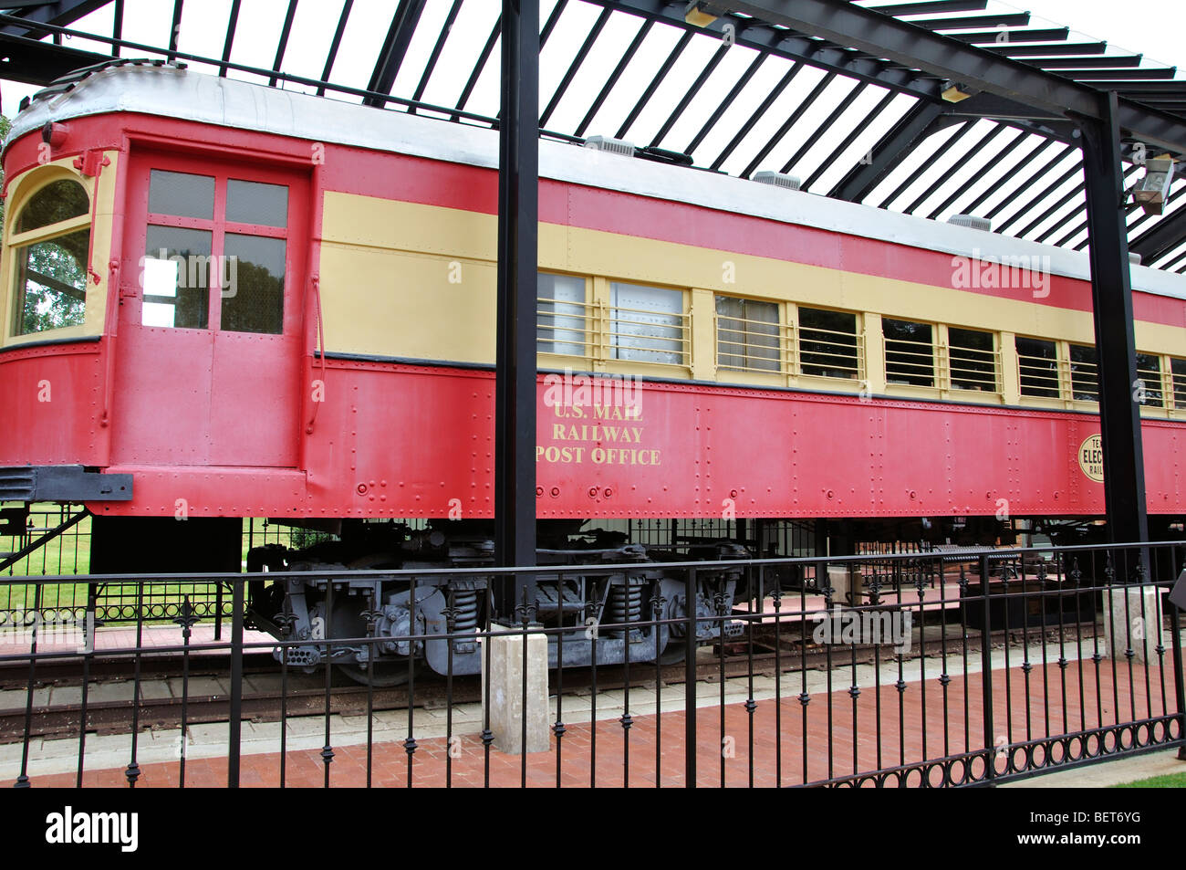 Former U.S. mail car on display in Plano, Texas, USA Stock Photo Alamy