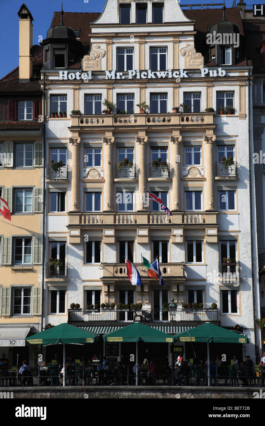 Switzerland, Lucerne, Luzern, Hotel Mr. Pickwick Pub Stock Photo - Alamy
