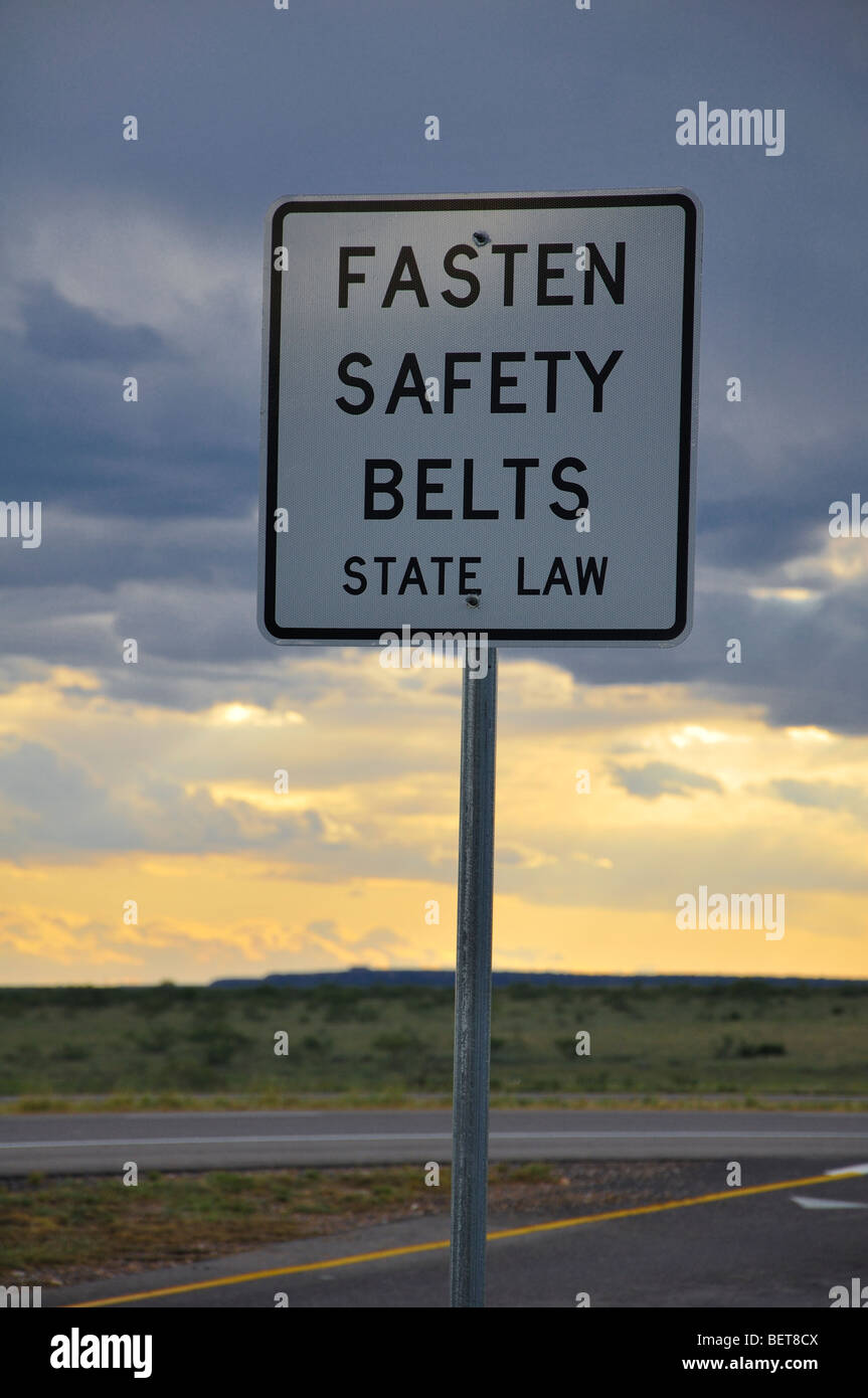 Road sign in the Philippines - Fasten seat belt Stock Photo - Alamy