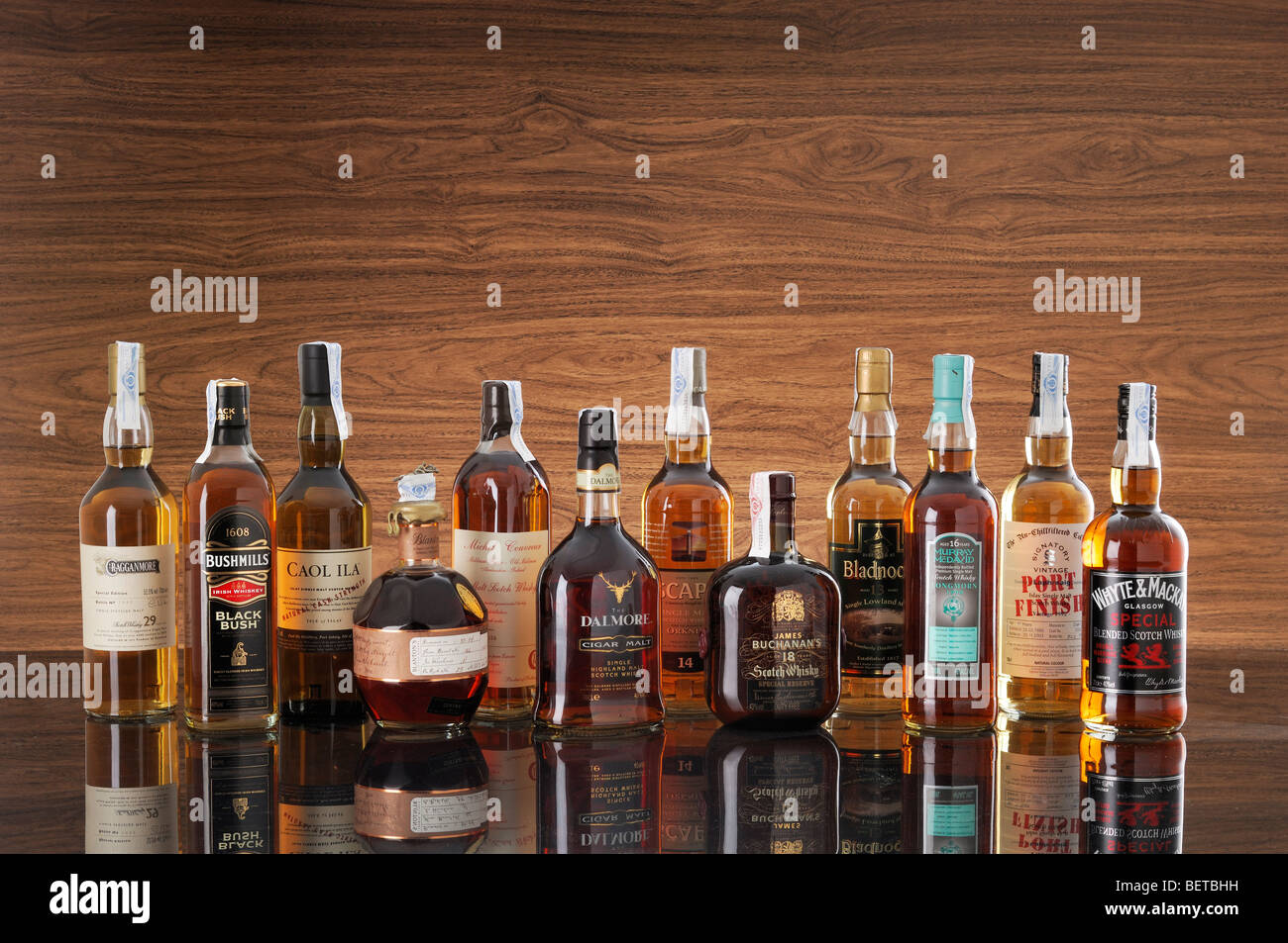 whiskey bottles Stock Photo Alamy