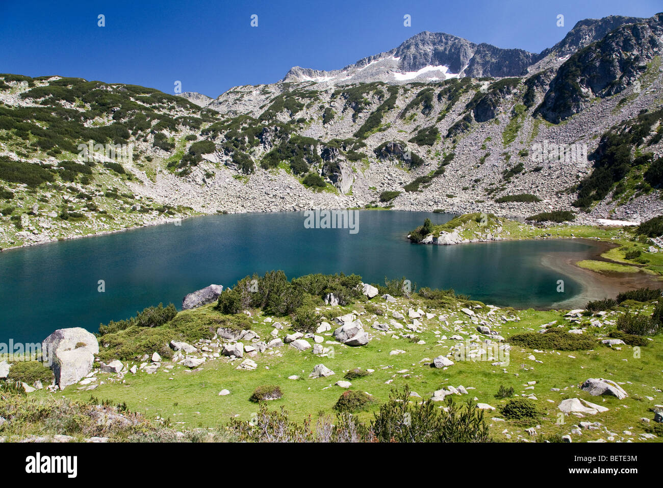 Fish Lake in summer, Pirin Mountains, Bulgaria Stock Photo