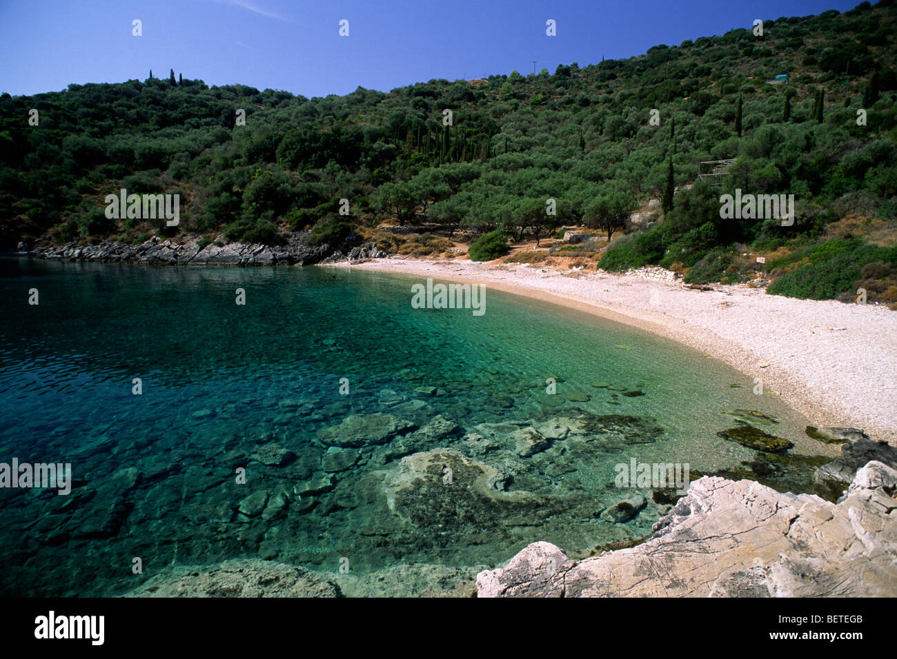 Greece, Ionian Islands, Ithaca, Sarakiniko bay Stock Photo