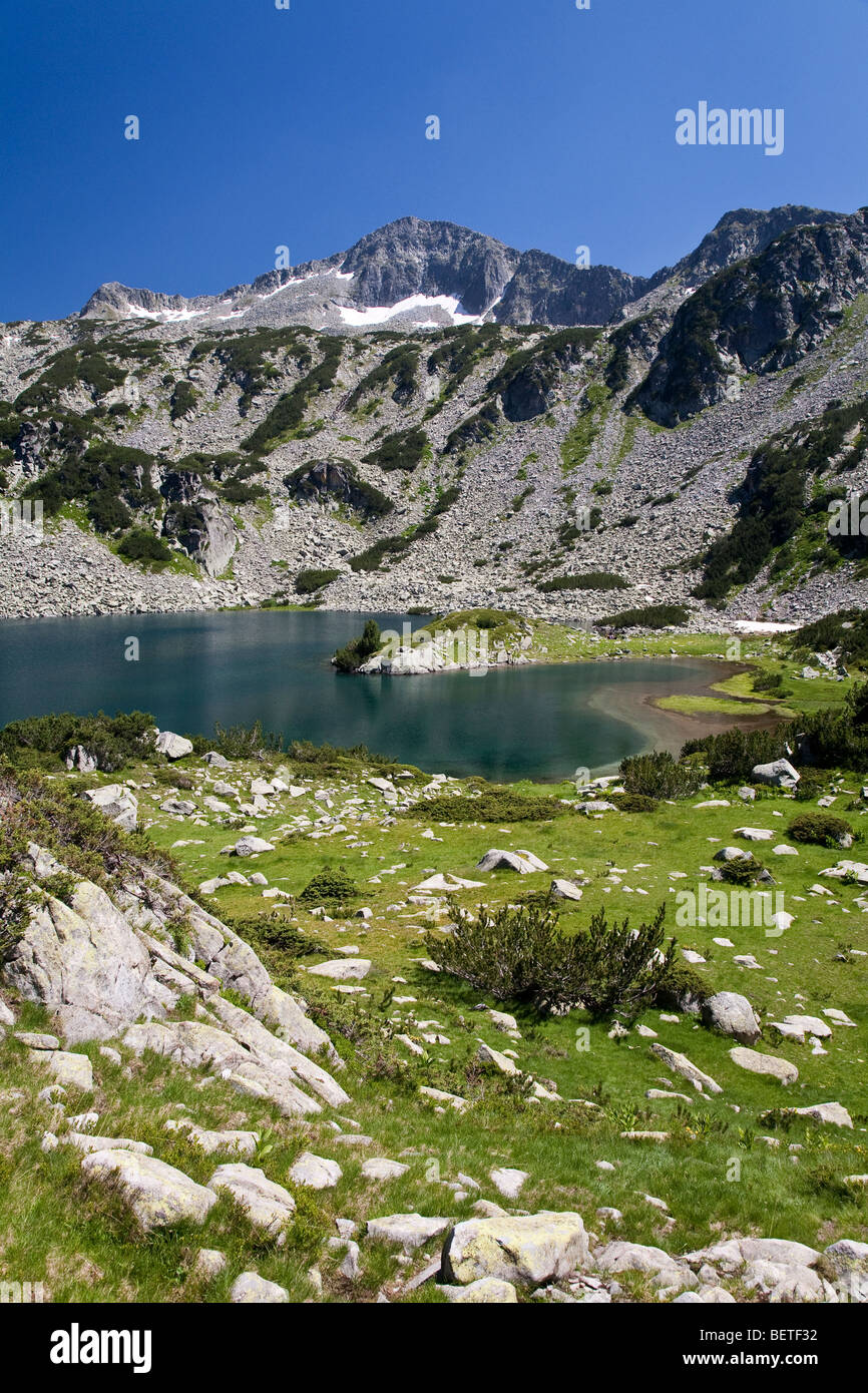 Fish Lake in summer, Pirin Mountains, Bulgaria Stock Photo