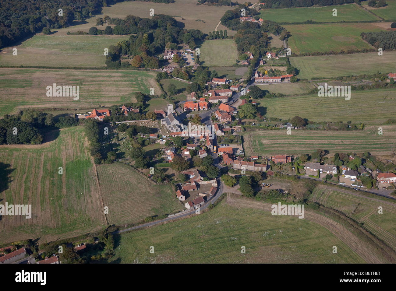 Upper Sheringham Norfolk Aerial View Stock Photo Alamy